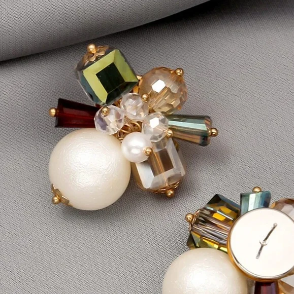 2/$28 "Nora" Faux Pearl & Crystal Earrings - Picture 5 of 5